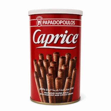 Caprice Classic Hazelnut and Cocoa Cream Wafer Rolls, 250g