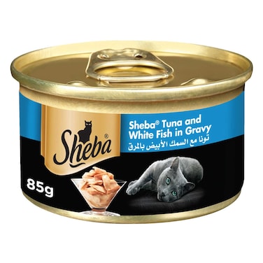Sheba Cat Food Tuna &amp; White Fish, 85g Can