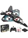 AVCXEC RC Airplane, 2.4GHz Remote Controlled Airplane, L0712 4 Channel Remote Control Airplane, Remote Controlled Fighter Airplane, Aeroplane Toy with Coloured Lights, for Beginners, Children, Adults