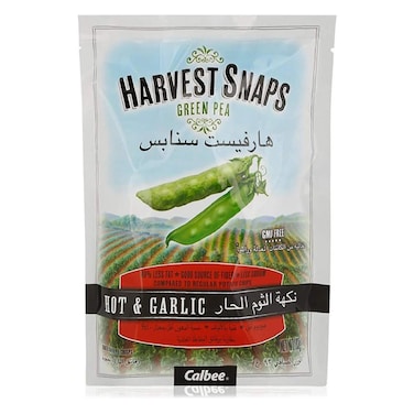 Harvest Snaps Hot and Garlic Green Pea, 93g