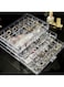 Earring Storage Box Organizer, Acrylic Jewelry Storage Box Holder, 3 Drawers Transparent Jewelry Display Stand with 72 Small Compartments, Stackable Earring Storage Case, Gift Boxes for Women Girls