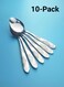 DAI 10-Pack Stainless Steel Spoons - Premium 18/0 Food Grade - Dishwasher Safe - Rustproof Smooth Edge - Heavy Duty for Home/Restaurant