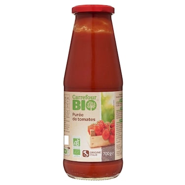 Carrefour Bio Organic Tomato Pur&eacute;e, 700g