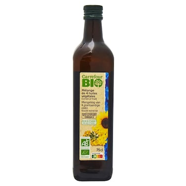 Carrefour Bio Organic 4 Vegetable Oil Blend, 75cl