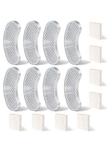 SAWA Cat Water Fountain Filters, 8-Pack Filters Replacement &amp; 8-Pack Pre-Filter Sponges, Compatible with SAWA Pet Water Fountains