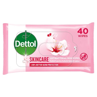 Dettol Skincare Antibacterial Skin Wipes, 40 Wipes
