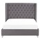 Chelsea Tufted Upholstered Twin Size Bed (120 X 200 CM) Grey Color