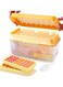 Basics Ice Cube Tray With Lid Storage Box - Press Type 32x2 Double Ice Cubes Tray Easy Press Silicone Ice Cube Tray with Ice Container Orange