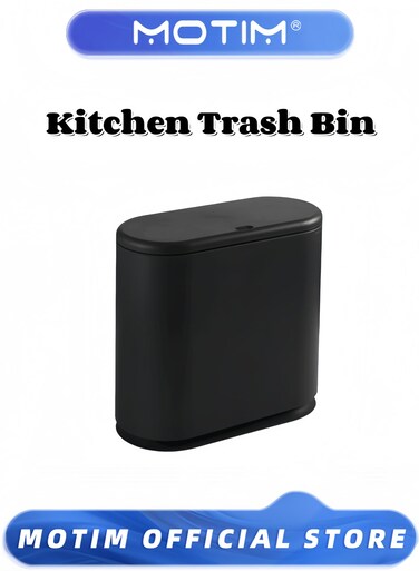 Kitchen Trash Bin 10 Liter Rectangular Recycle Bins Plastic Waste Bin for Home and Offices