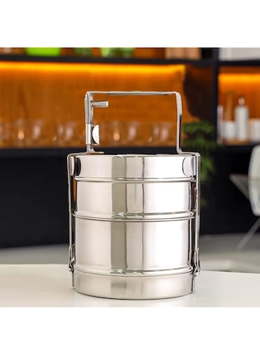 BLACKSTONE Tiffin Carrier, Stainless Steel Tiffin Box, Lunch Box for School, College and Office, Multi Box (2-Tier)