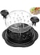 Chicken Chopper with Removable Plate Meat Chopper with Strong Grip and Sharp Spikes for Cutting Meat, Vegetables (Black) 25CM, Visible Chicken Breast Chopper Tool, Large Meat Shredder, Ergonomic Handl