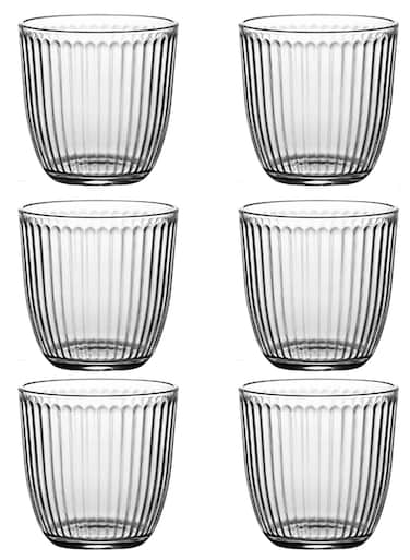 - Pack Transparent 280Ml Ribbed Design Glass Cups &acirc;&euro;&ldquo; Stylish &amp; Durable For Water, Juice &amp; Beverage Serving