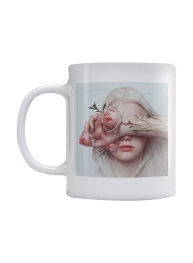 Ceramic Printed Mug White/Blue/Pink