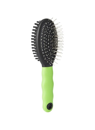 Ferplast Combination brush for cats GRO 5798, Delicate rounded tips, Soft bristles, Ideal for short, medium and long-haired animals, 19,5 x 5,5 x h 5,5 cm