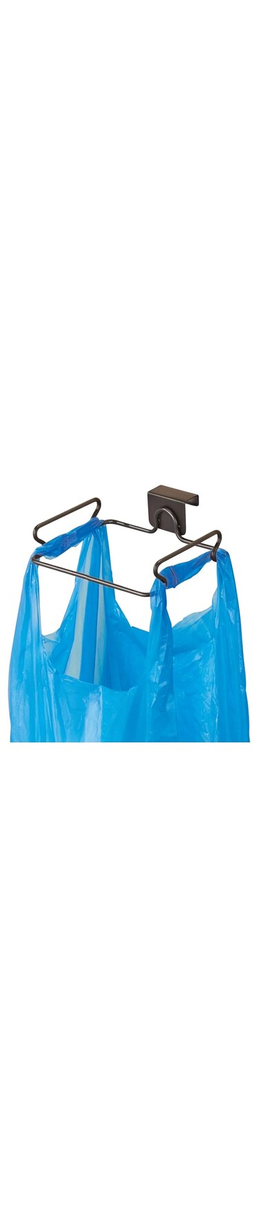 iDesign Classico Over The Cabinet Plastic Bag Holder for Kitchen, Pantry, Bathroom and More, 5.5&quot; x 6.5&quot; x 2&quot;, Bronze