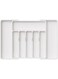 Silverware Drawer Organizer, Expandable Utensil Organizer with Adjustable Compartments &acirc;&euro;&ldquo; Large Capacity Kitchen Flatware &amp; Cutlery Tray for Spoons, Forks &amp; Knives, White