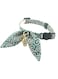PetSoKoo Unique Bunny Ears Bowtie Cat Collar, Ancient Arabesque Print, Japan Traditional Lucky Charm. Safety Breakaway, Light Weight, Soft, Durable