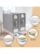 2 Pack Bed Sheet Storage Bags, Thick Fabric Clothes Storage Box, Foldable Closet Organizer Storage Container with Window and Label, Linen Closet Organizer for Blanket, Duvet Cover Set, Bed Sheet Set