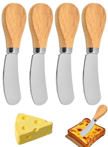 Pcs Butter Knife Spreader, Cheese Knife Set Cake Knifes Durable Stainless Steel Butter Knives, Multi-Function Cheese Knives Set Smooth Spreading for Butters, Ideal for Pastry, Sandwich Jam