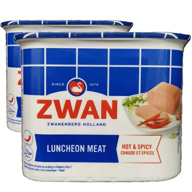 Zwan Hot &amp; Spicy Luncheon Meat 340g Pack of 2