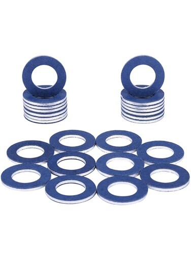MAKINGTEC Aluminum Oil Drain Plug Gaskets Fits 90430-12031 for Toyota Lexus Scion Crush Washer Seals Replaces# 9043012031, Oil Drain Plug Washers Aluminum (24Pcs)