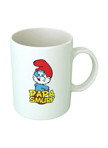 Print Printed Ceramic Mug White/Blue/Red