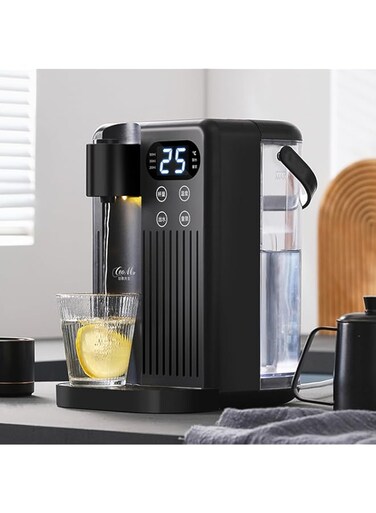 Water dispenser quick heating desktop 3L direct drinking machine small water purifier Adjustable Temperature，Portable Automatic Constant Temperature Hot Water Purifier for Home and Office (Black)