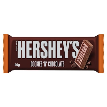 Hershey's Cookies 'N' Chocolate Chocolate Bar, 40g
