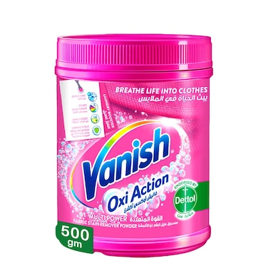 Vanish Oxi Action Fabric Stain Remover Powder 500g  - Coloured &amp; White Clothes