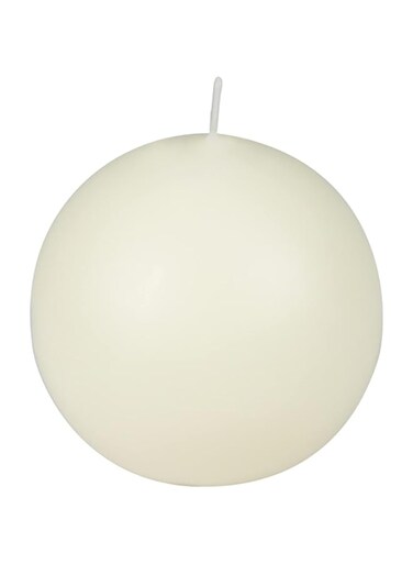 Zest Candle 2-Piece Ball Candles, 4-Inch, Pale Ivory