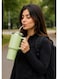 Mobcos Plain Insulated Travel Tumbler 1200ml   Stainless Steel Vacuum Flask with Handle, Straw &amp; Leakproof Lid   Reusable Coffee Mug   Water Bottle   Light Green