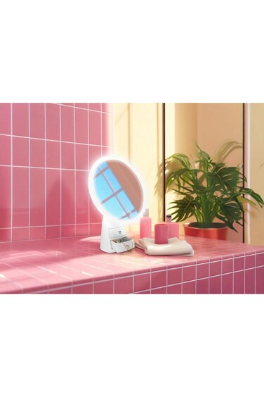 Lifestyle Vanity Makeup LED Mirror with 3 Light Colors, Touch Control &amp; USB-C