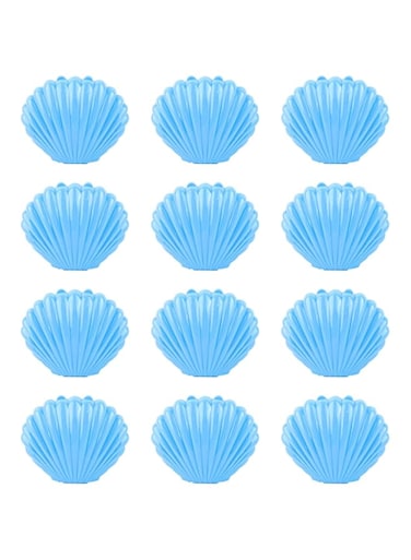 AUEAR, 15 Pack Blue Plastic Seashells Jewelry Box Mini Sea Shells Candy Boxes for Home Wedding Decoration