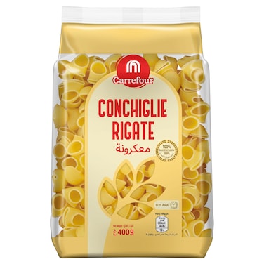 Carrefour Conchiglie Rigate Pasta, 400g