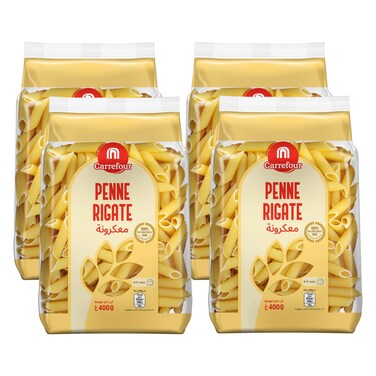 Carrefour Penne Rigate Pasta, 400g Pack of 4