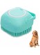 Pet Dog Bath Brush(Blue), Brush Hair Fur Grooming Cleaning Brush Soft Shampoo Dispenser,Soft Silicone Dog Shampoo Brush,