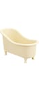Fitto Bathroom Storage box Mini Tub Shaped Multi-Purpose, Cream color
