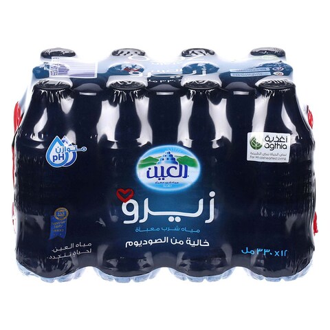 العين زيرو مياه شرب  خالية من الصوديوم 330 ملل  حزمة من 12