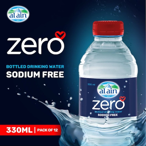 Al Ain Zero Sodium Free Drinking Water 330ml Pack of 12