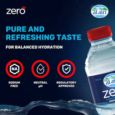 Al Ain Zero Sodium Free Drinking Water 330ml Pack of 12