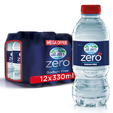 Al Ain Zero Sodium Free Drinking Water 330ml Pack of 12