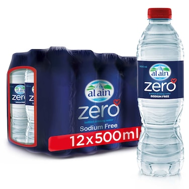 Al Ain Zero Sodium Free Drinking Water 500ml Pack of 12