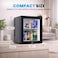 30L Minibar with Key Lock, Glass Door AC 220V Beverage Cooler for Food Drinks Skincare Great for Home Office Hotel (30 Liters Capacity)