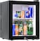 30L Minibar with Key Lock, Glass Door AC 220V Beverage Cooler for Food Drinks Skincare Great for Home Office Hotel (30 Liters Capacity)