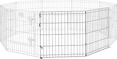 MidWest Homes for Pets Universal Pet Playpen 2-Panel Extension Kit   Fits Metal 24-Inch Dog Pens   Kit Measures 24H x 47.50W Inches  Includes 4 Thumb Snaps, 2 Ground Stakes