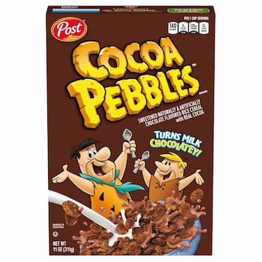 Post Cocoa Pebbles Chocolate Flavoured Rice Cereal, 312g