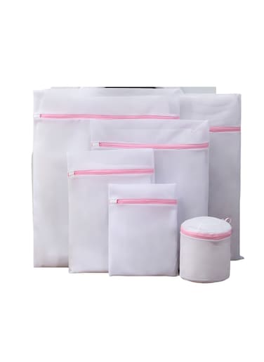 6Pcs Mesh Laundry Bags for Delicates with Premium Zipper, Travel Storage Organize Bag, Clothing Washing Bags for Laundry, Blouse, Bra, Hosiery, Stocking, Underwear, Lingerie