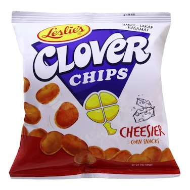 Leslie's Clover Chips Cheesier Flavoured Corn Sticks, 55g