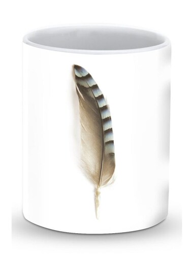 Premium Lonely Feather Designer Mug White