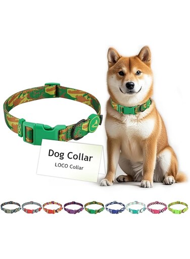 DOCO LOCO Collar - (DCL002) Texture - Camouflage, Sizes - L